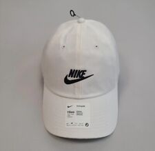 Nike Hat Cap Strap Back One Size White Heritage Cap Athletic Mens Unisex