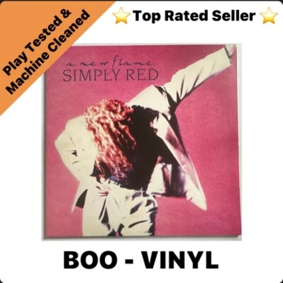 Simply Red  - A New Flame Vinyl Lp Record + Lyrics Sleeve Ex / Nm Condition - Image 1 of 4