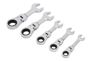 Blue Spot 04314 Flexible Stubby Ratcheting Spanner Set 10-19mm 5 Piece - Picture 1 of 2