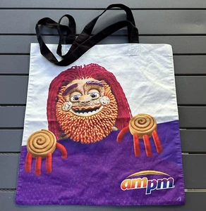 ampm Toomgis Snack Daddy Image Tote Bag AM/PM Fabric 14x15.5" Handles Preowned - Picture 1 of 11