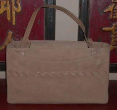 Bolso de Hombro ESCADA Gamuza Marrón, Doble Asa, Cierre Magnético  Foto 1 de 4