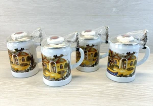 STROH'S Beer Steins Bavaria Collection Casks Man Cave Set of 4 - New - Picture 1 of 12