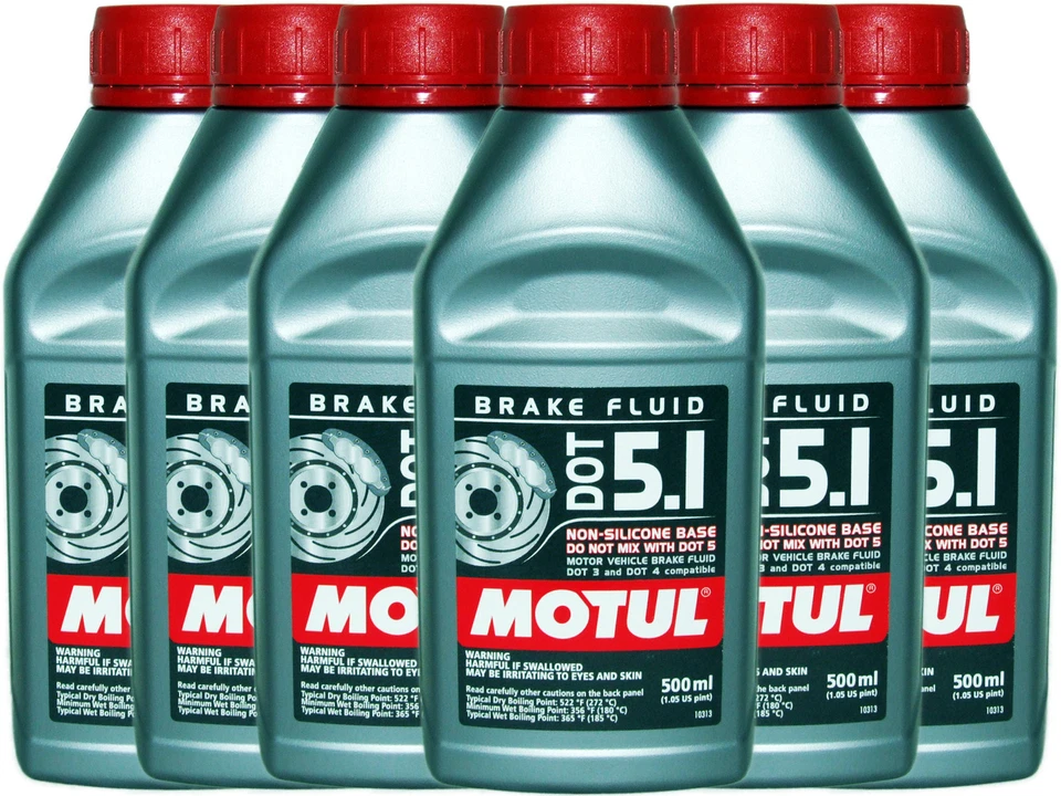 (6X 500mL) MOTUL DOT 5.1 HIGH PERFORMANCE 100% SYNTHETIC BRAKE FLUID - Imagem 1 de 1