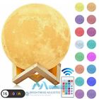 3D Printing Moon Galaxy Lamp Usb Dimmable Led Night Light Touch Color Changing