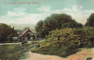 Postcard Old Cottages Hamstead Heath London - Bild 1 von 2