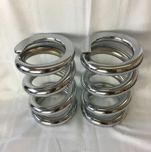 Lowrider Hydraulics 2 ton coils spring pre cut, flat edges, chrome, 1 pair - Bild 1 von 3