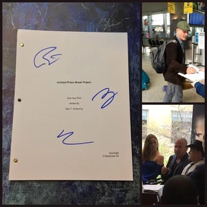 GFA Cast x3 Robert Paul Dominic * PRISON BREAK * Signed Episode Script AD1 COA - Picture 1 of 5