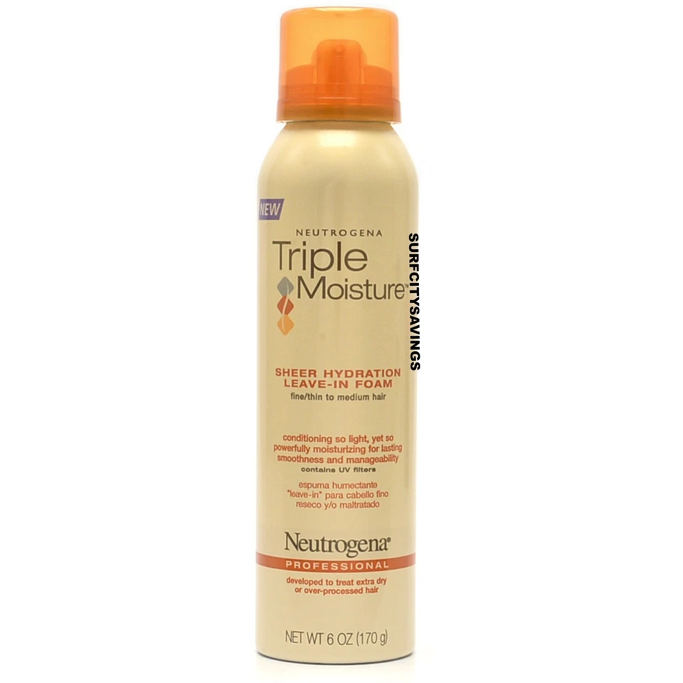 Neutrogena Triple Moisture Sheer Hydration Leave-In Foam 6 Oz. Conditioning VHTF - Image 1 of 1
