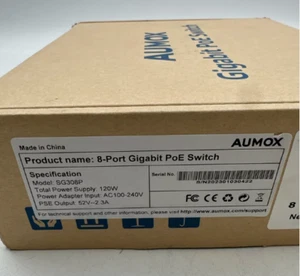 Aumox 8 Port Gigabit PoE Switch, 8 Port PoE 120W, Gigabit Ethernet Unmanaged Net - Picture 1 of 3