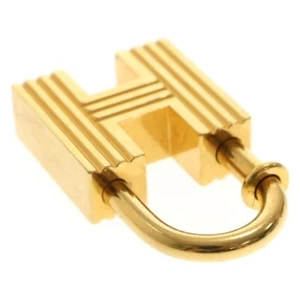 HERMES Cadena H2000 Charm Padlock Gold Tone Limited to the year 2000 with Box - Picture 1 of 4