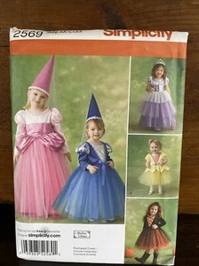 Simplicity Halloween Costume Dress Princess Witch 2569 Sz 1/2 1 2 3 AA NEW - Picture 1 of 3