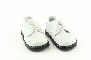 TENDER TOES Toddler Baby Toddler Rubber Sole White Leather 9503WT - Picture 1 of 2