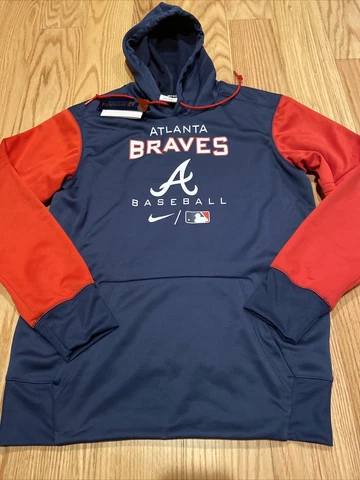Nike MLB Atlanta Braves 2022 On-Field Performance Hoodie Sz L NAC3 Men’s BNwT Cover