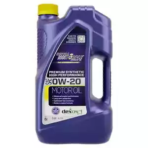 Royal Purple High Performance Motor Oil 0W-20 Premium Synthetic Motor Oil, 5 Qt - Picture 1 of 5