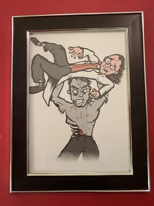 Gerahmter Body Slam Zombie Buch Kunst - Bild 1 von 2