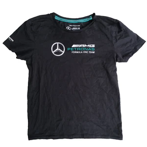 Mercedes AMG Petronas F1 Official Team Women Medium Black Monster Energy Shirt - Picture 1 of 9