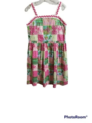 Hartstrings Girl 7 Mukticolored Patchwork Pattern Sun Dress - Image 1 of 4