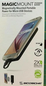 SCOSCHE MAGICMOUNT MAGNETICALLY MOUNTED PORTABLE POWER BANK. - Picture 1 of 2