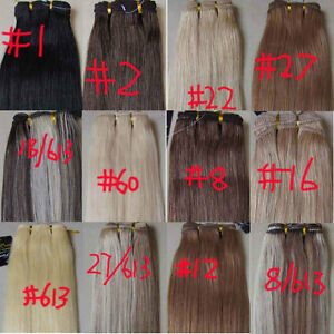 AAAAA 15"-36" Remy Human Hair Weft Extensions Straight 100g Width 59" More Color