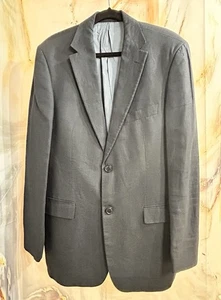 BOSS Hugo Boss Blazer Mens Navy 100% Linen Unstructured Sport Coat Jacket - Picture 1 of 9