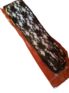 New Packaged Long Costume Black Lace Gloves - Picture 1 of 2