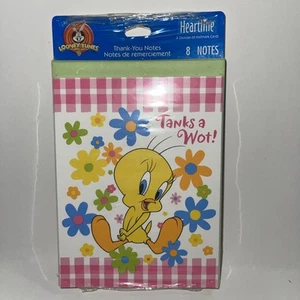 Hallmark Heartline Looney Tunes Tweety Thank You Notes Envelopes 8 Notes NIP - Picture 1 of 4