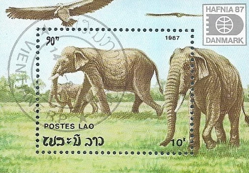 ✱  LAOS ✱ MNH BLOCK     CTO        -  WWF - WILD LIFE -               [1-4] - Image 1 of 1