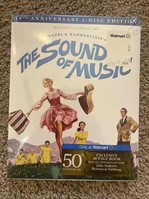 The Sound of Music 50th Anniversary 2 Disc Edition Blu-ray/Book 1965 New Sealed - Image 1 of 3