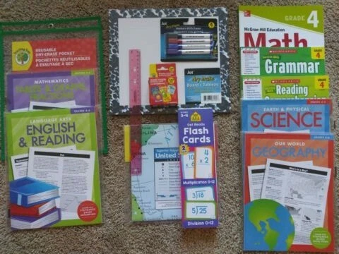4th Fourth Grade: Homeschool Curriculum Math, Grammar, Reading, Science History - Image 1 of 1