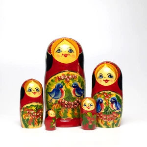 5pcs 18cm / 7" Fairy Tale Genuine Matryoshka Russian Nesting Dolls - Picture 1 of 2