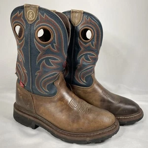Tony Lama Boots Men's Crazy Horse Buffalo RR3208 Western Boot Size 9 D Cowboy - Picture 1 of 13