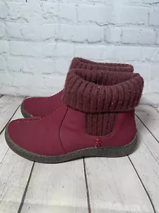 Orthaheel Gia Womens Ankle Boots Red Faux Suede Comfort Women's 5 - Picture 1 of 7