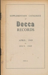 78tk-paper catalog-DECCA Great Britain--April 1949-July 1949 - Imagen 1 de 1