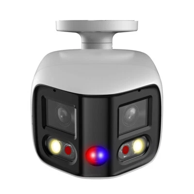 8MP Panoramic Bullet IP Camera 180° PoE Sound Light Active Alert 2-Lens Speaker - Image 1 of 4