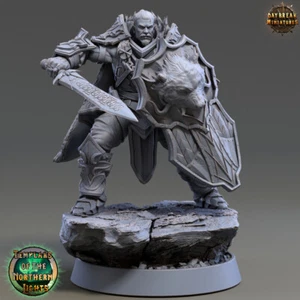 Caballero medieval Hjalmar, mesa D&D fantasía de guerra, templario, paladín, 32 mm - Imagen 1 de 2
