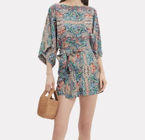 Warmer Samurai Strampler Seide bunt Blumen Paisley Print Damengröße 2 Medium - Bild 1 von 12