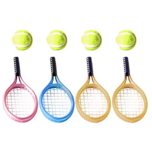 Mini Tennis Racket Keychain Small Craft Toy Ornamental Tool Decor - Picture 1 of 12