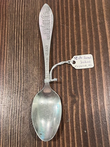Emporia Kansas State Normal School Souvenir Spoon Sterling Monogrammed Back Cover