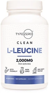 TypeZero Capsule di L-Leucina (2000mg per porzione) 120 capsule - 30 porzioni - Foto 1 di 5
