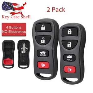 2 Replacement for Nissan Infiniti Remote Car Key Fob Shell Case 4Btn KBRASTU15 - Imagen 1 de 5