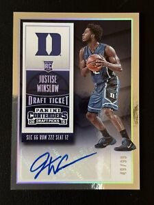 2015 Panini Contenders Justise Winslow Draft Picks Auto Silver RC Serial #/99 🔥
