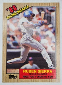 1987 Topps Baseball Ruben Sierra #6 1986 Record Breaker - Picture 1 of 2