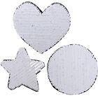  3 Pcs Sublimation Cloth Sticker Fabric Sequin Clothing Sewing Patches