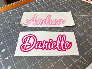 Your Name Outline On A Vinyl Decal-Lotsa Fonts-Sizes-Colors Avail - Picture 1 of 53