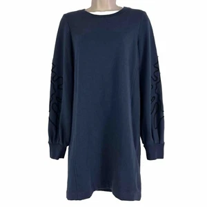 Lou & Grey Oversized Sweatshirt Women's XS Long Sleeve Crew Neck Pullover Blue - Picture 1 of 9