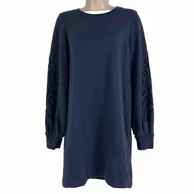 Lou & Grey Oversized Sweatshirt Women's XS Long Sleeve Crew Neck Pullover Blue - Image 1 of 4
