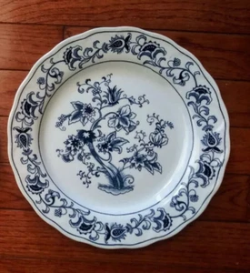 DOUBLE PHOENIX MING TREE IRONSTONE BLUE & WHITE DINNER PLATES 10" SET OF 2 - Picture 1 of 4