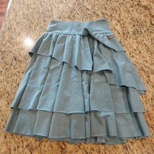 Falda para mujer Matilda Jane verde azulado con volantes talla pequeña nueva con etiquetas boho romántica fluida - Imagen 1 de 17
