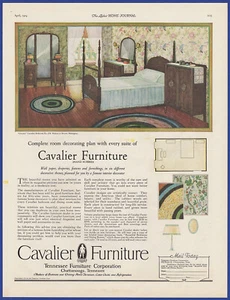 Vintage 1924 CAVALIER Furniture Chattanooga Tennessee Art Decor 1920's Print Ad - Picture 1 of 1