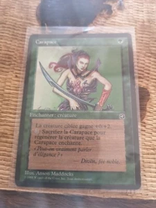 Carapace Carte Magic The Gathering Francais 1995 - Imagen 1 de 4